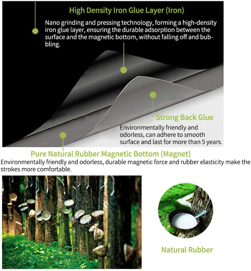 Portable Blackboard Sticker Magnetic Chalkboard Contact Removable Wall Decal Sticker 17.7X78.7 Inch for Home Office School Cafe Restaurant Menu image number 5