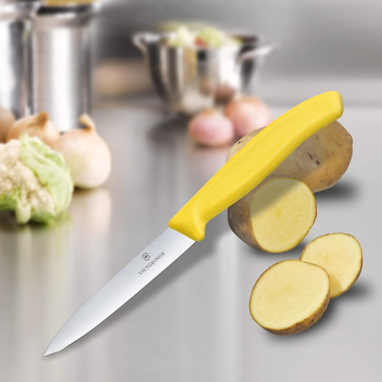 Victorinox Swiss Classic Pointed Tip Vegetable Knife 8Cm Yellow image number 6