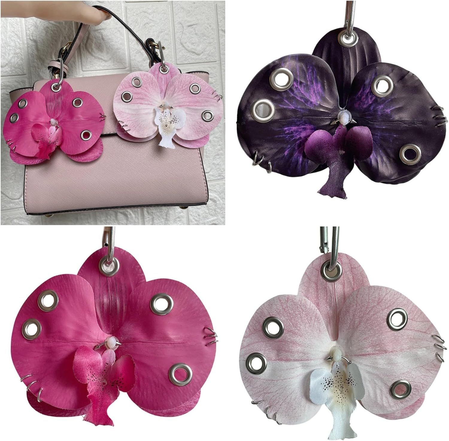 [Xinsheinelry] Artistic Pharaenopsis Shape Reusable Structure Key Chain Pendant Elegant Design Ornament for Practical Decoration Solutions - A image number 6