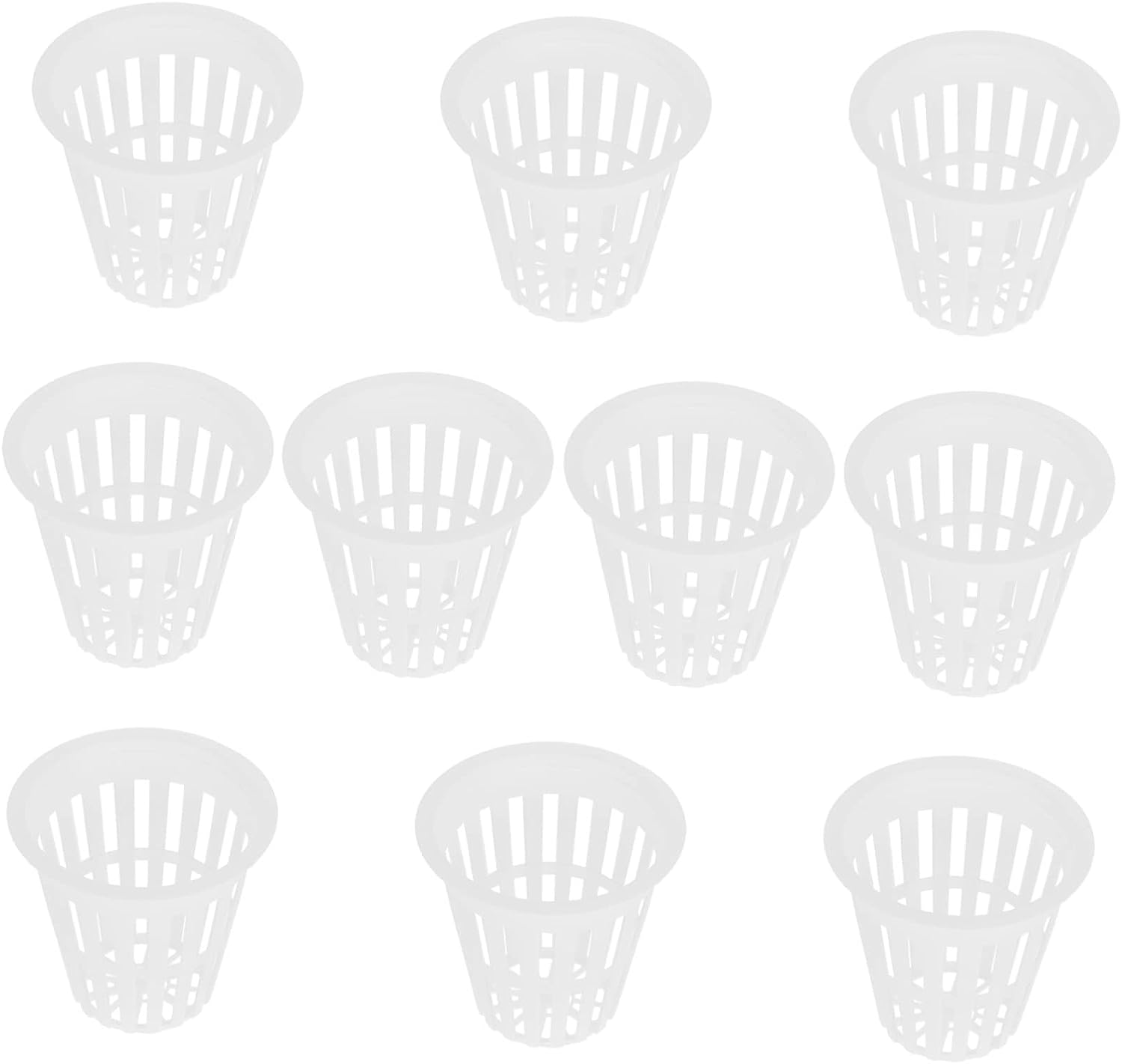 Housoutil Planting Basket Orchid Pots Hydroponic Planter Plants Pots Hydroponics Net Basket Plastic Net Cups Orchid Nursery Garden Slotted Cups Plant Nursery Black Small 10Pcs