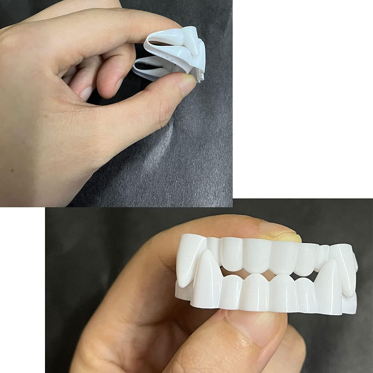 24 Pcs Vampire Fangs, Plastic White and Glow in the Dark Vampire Teeth for Dress up Costume Cosplay Photo Props Halloween Christmas