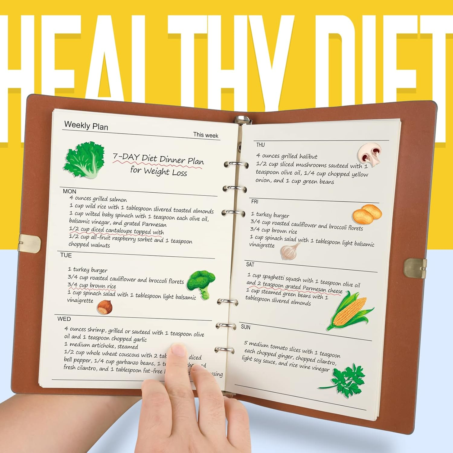 LEOBRO A5 Refill Paper, Weekly Planner Daily Planner Refill Paper, A5 Binder Planner Inserts, A5 Loose Leaf Notebook Paper, 6 Ring A5 Refill Paper for Agenda Work Planner, 90 Sheets/180 Pages