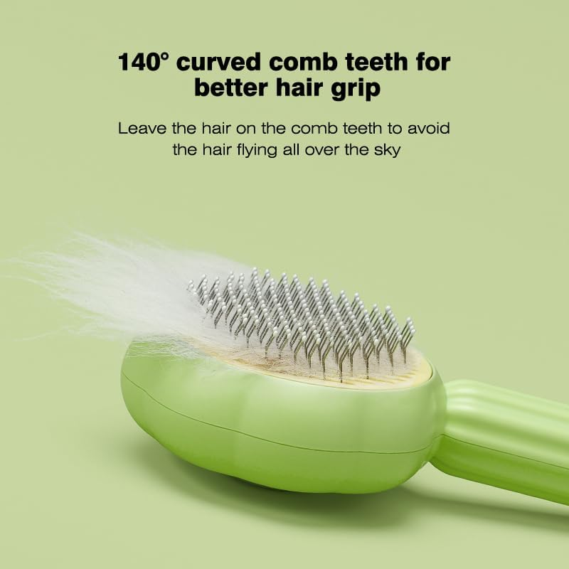 Cat Brush, Cat Brush, Cat Brush, Short Hair, Cat Brush, Long Hair, Cat Brush, Pet Hair Brush, Easy Removal of Loose and Tangled Hair from Pets (Orange) image number 3