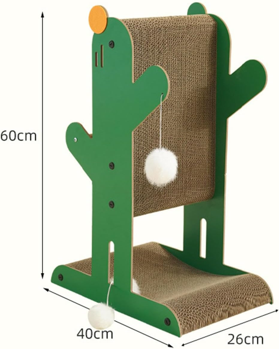 Cat Scratching Post Sisal Vertical Scratcher Posts,Plush Multi Level Cat Tower with Scratching Posts, Perch Style Bed, Cat Condo and Hanging Toy for Cats and Kittens image number 2