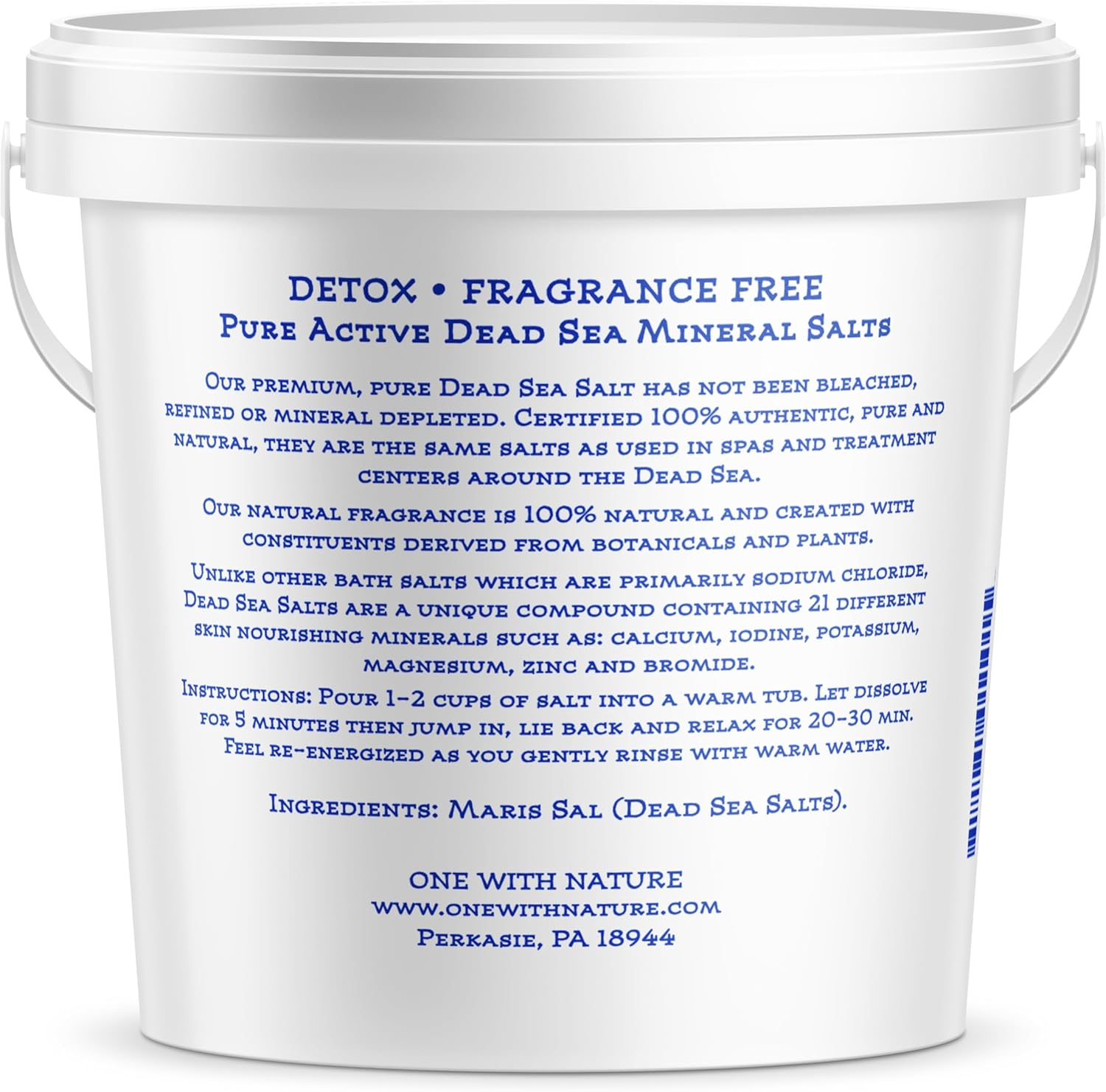 100% Pure Dead Sea Mineral Bath Salt 5Lb Frag Free