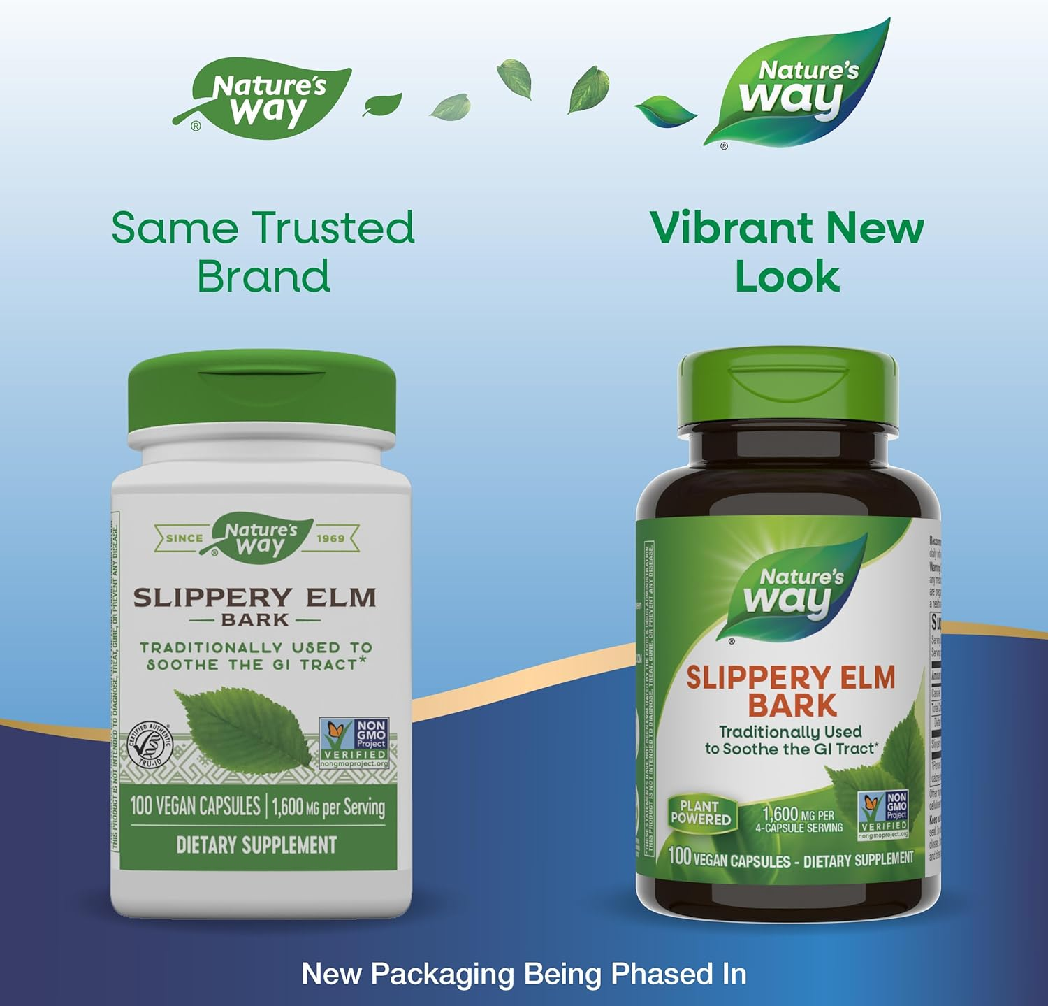 Nature'S Way Slippery Elm Bark, 400 Mg, 100 Capsules image number 3