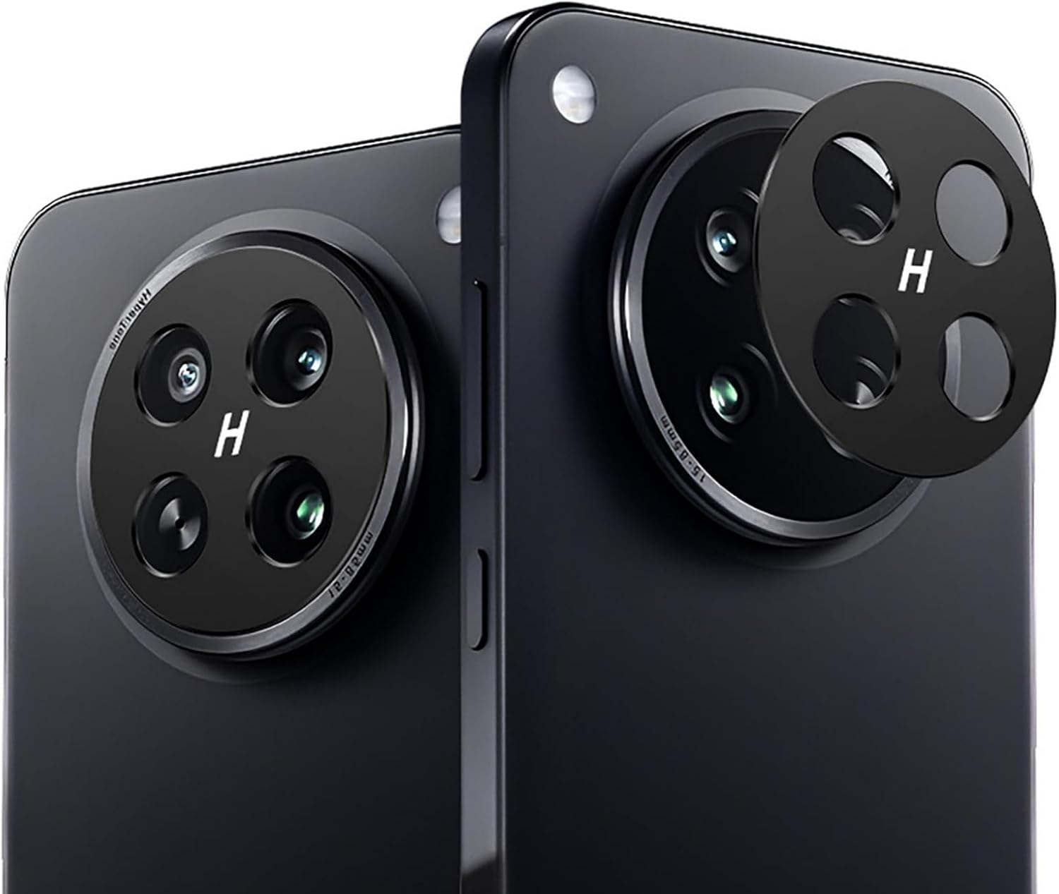 GIOPUEY Camera Screen Protector Compatible with Oppo Find X8 Ultra, [Pack of 2] Metal Camera Protective Frame, [Scratch-Resistant] Protective Film Camera - Black image number 2