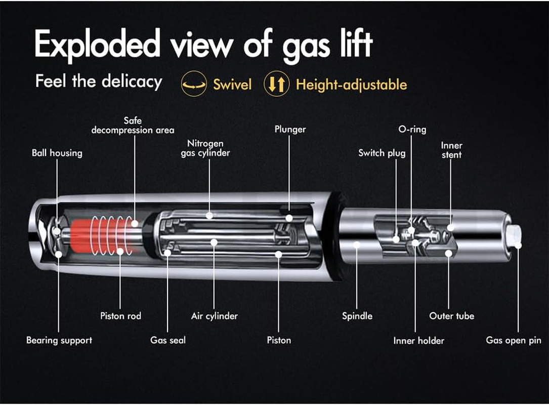 ALFORDSON 4Pcs PU Leather Bar Stool, Kitchen Barstools with Swivel Seat in 62-83Cm Adjustable Height Home Bar Counter Dining Chairs with Footrest & Floor Protector, Black