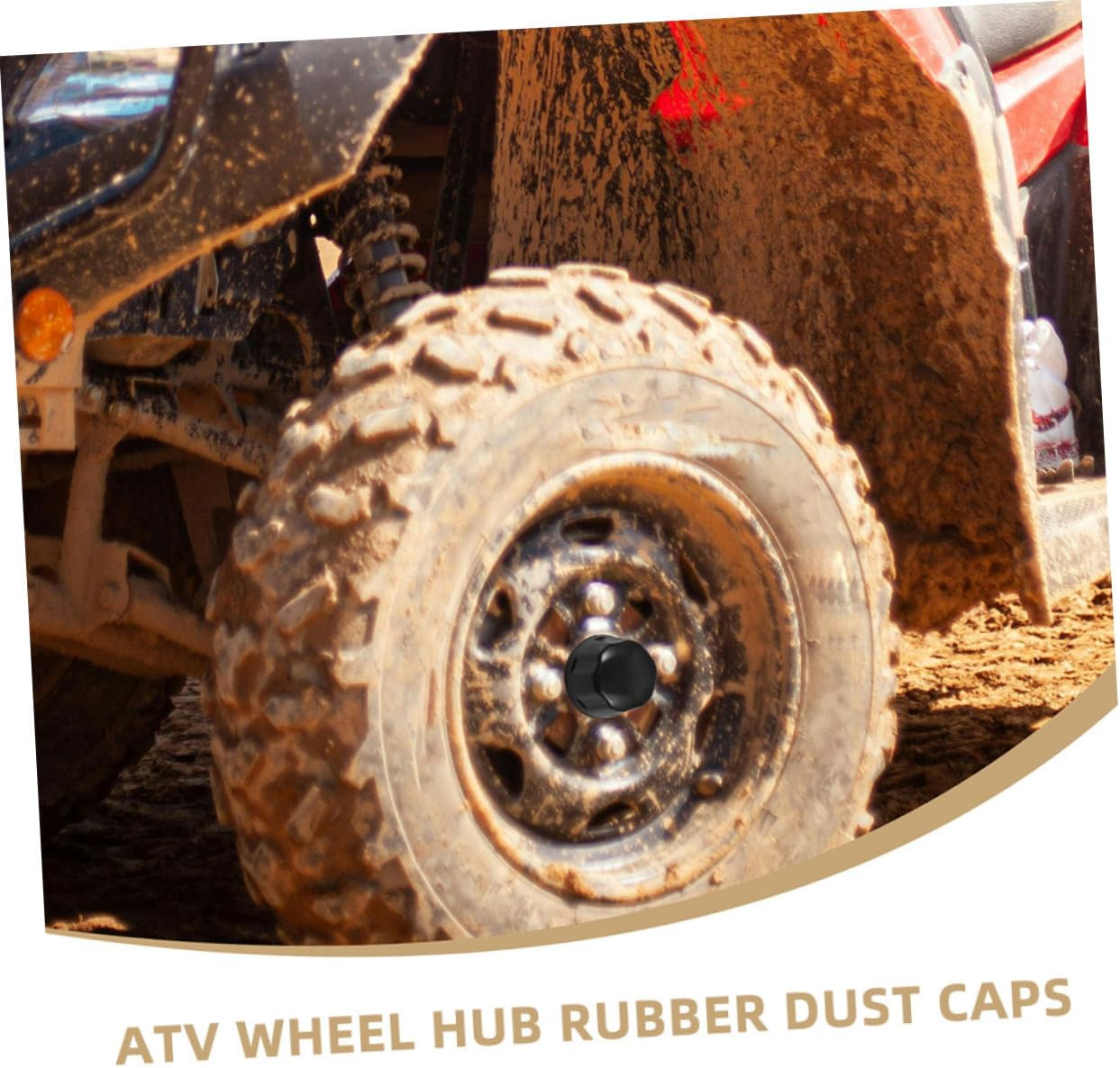 HAPINARY 5Pcs Hub Dust Cap Rubber Wheel Rim Cap Covers for ATV Spare Tire Cover Protection image number 1