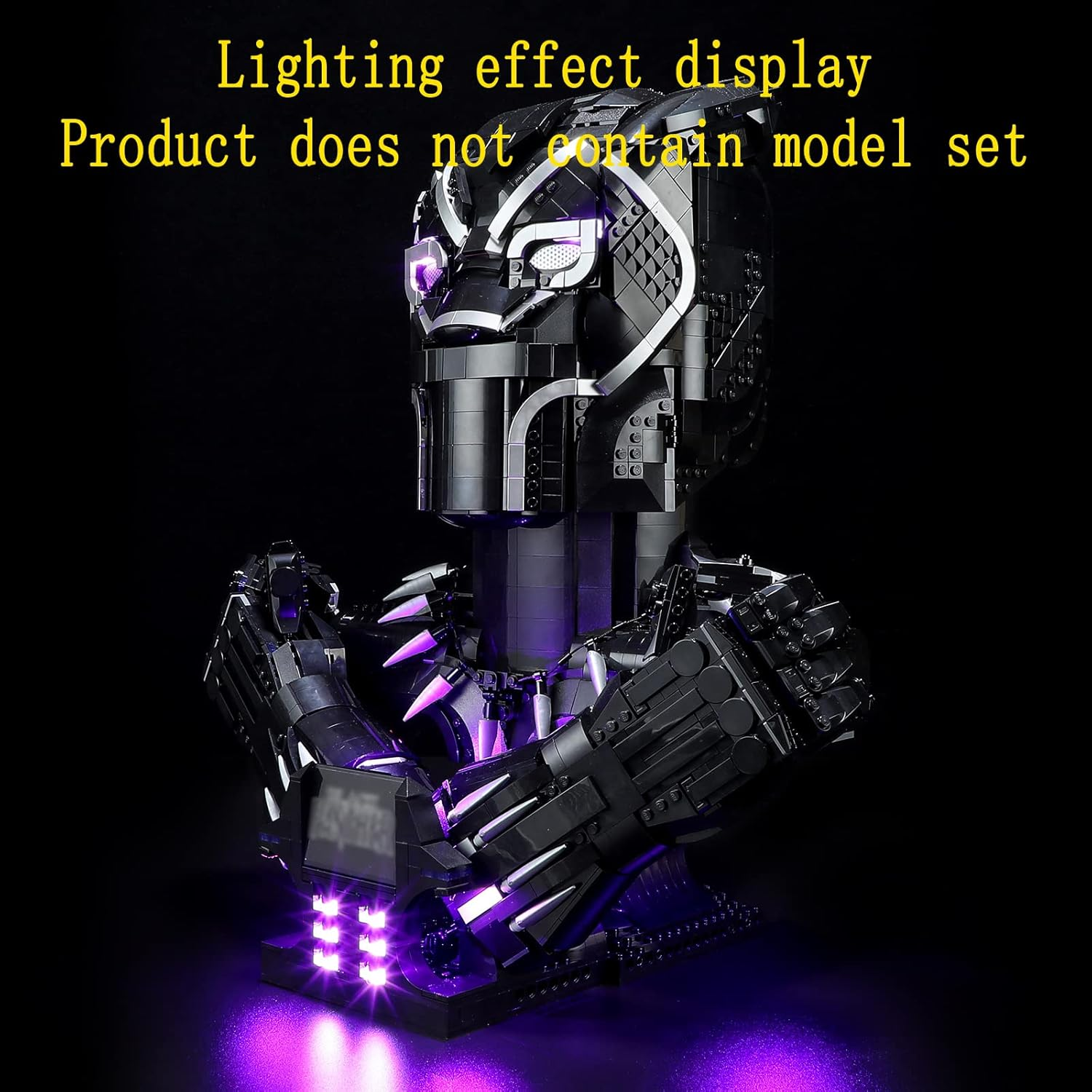 GEAMENT LED Light Kit Compatible with  Black Panther - Lighting Set for Marvel 76215 Building Model ( Set Not Included) image number 4
