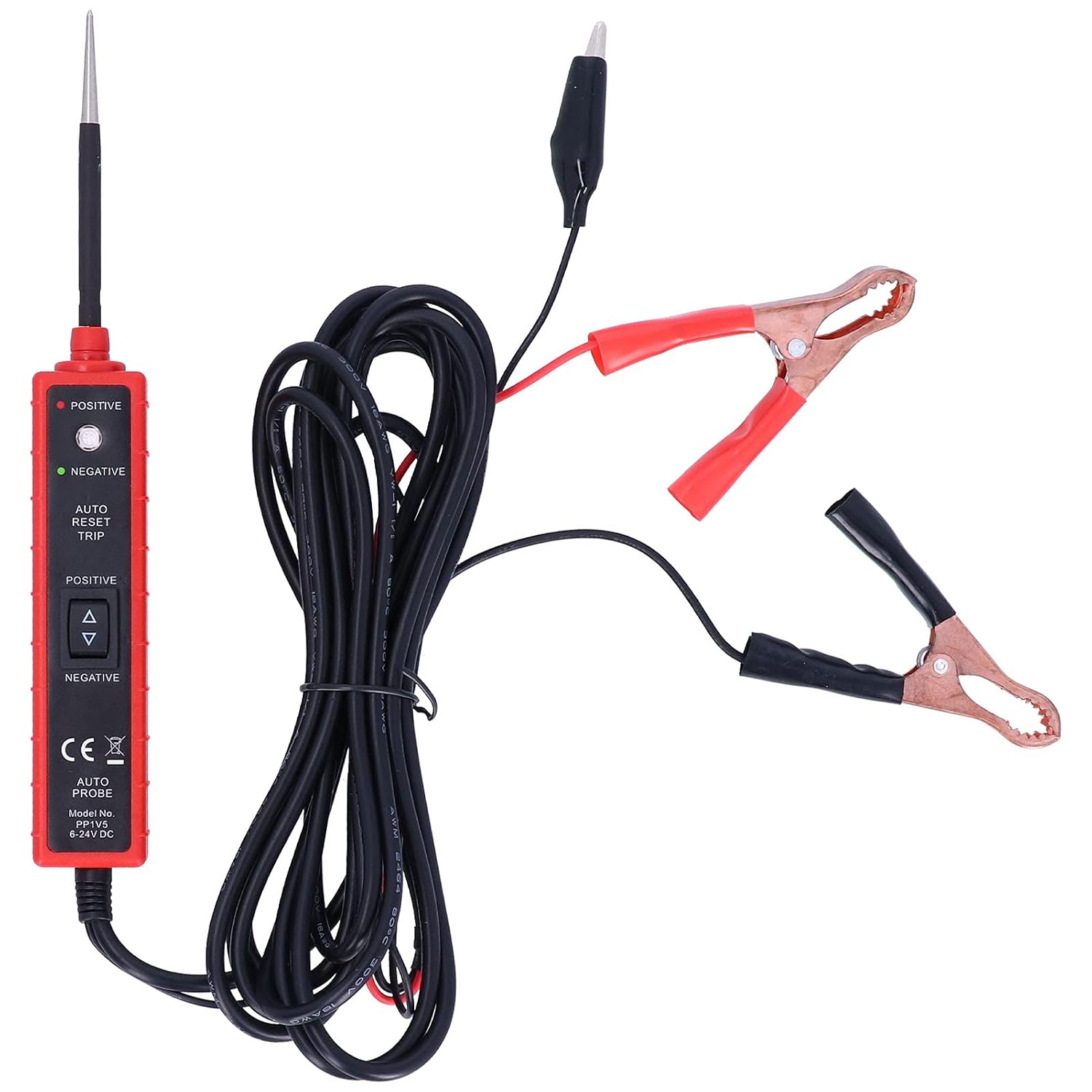 Power Circuit Probe Tester, Automotive Short Circuit Finder, 6V-24V DC Test Light, Auto Electrical Tester, with 14.8Ft Cable, for Polarity and Continuity Test Function image number 1