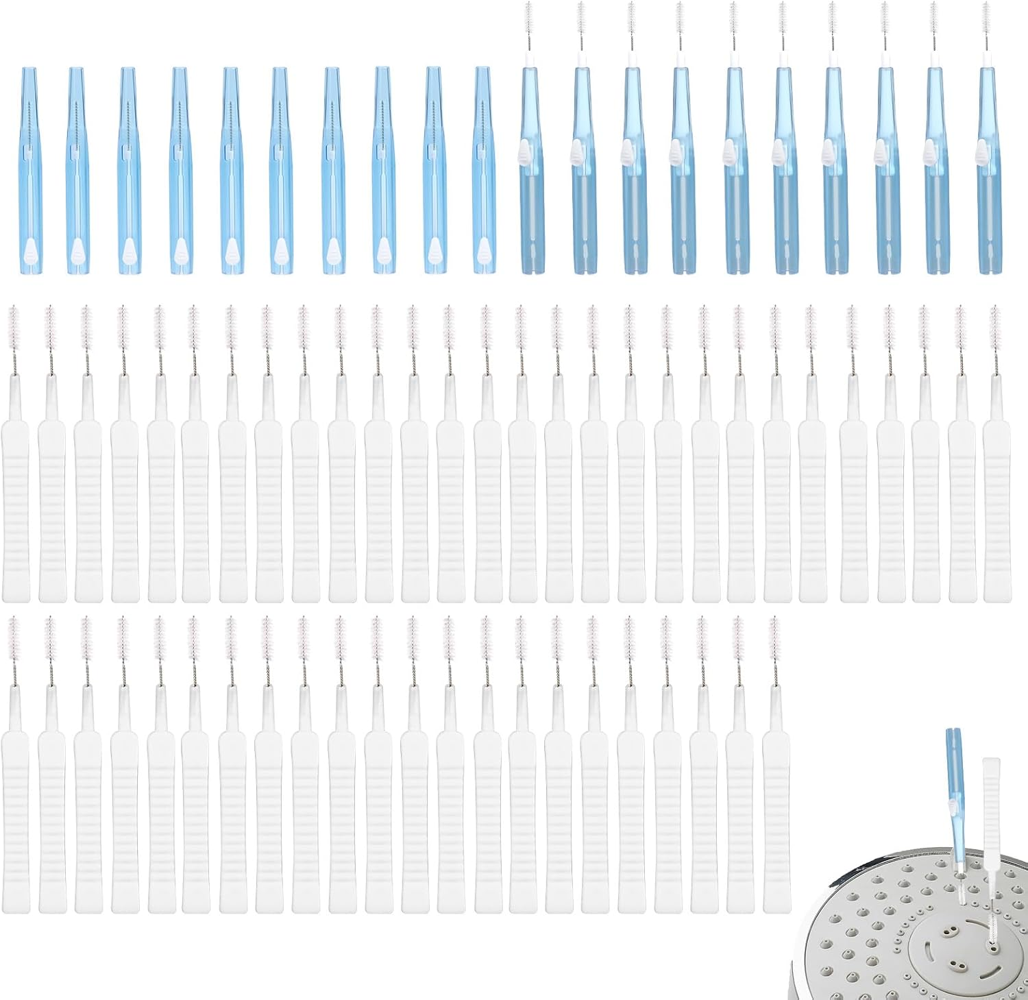 70Pcs Shower Head Cleaner Tool Kit, 2 Styles Shower Head Cleaning Brush for Unclogging Tiny Nozzle Holes Gaps in Showerheads Faucets 3D Printers image number 3