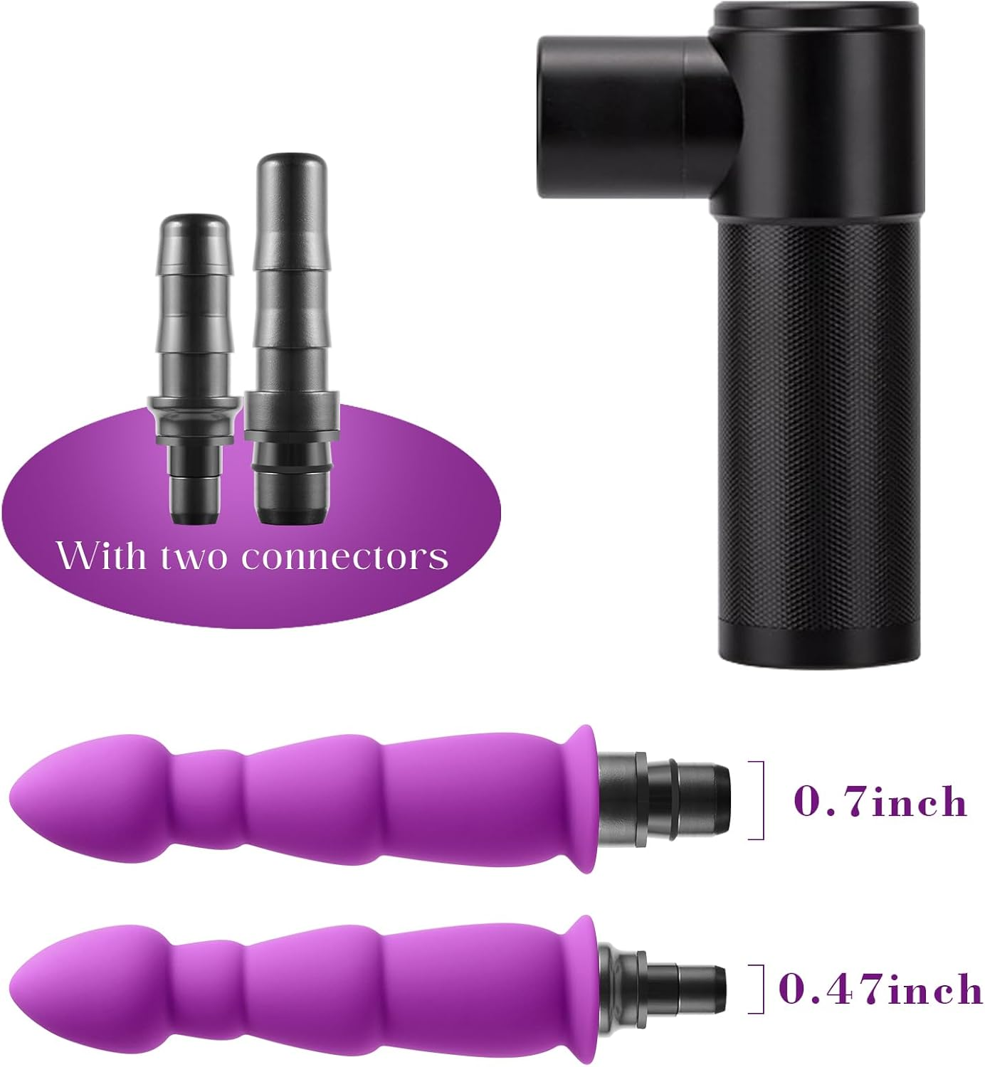 Purple Small Silicone Massage Attachment for the Massage Gun image number 3