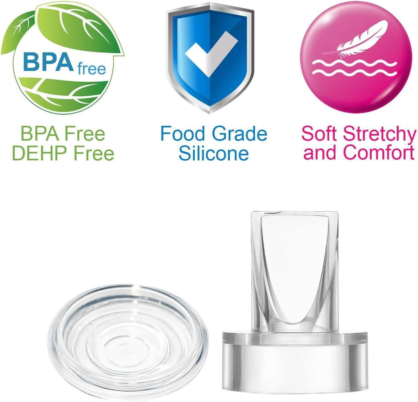 Duckbill Valves & Silicone Diaphragm Compatible with Momcozy/Tsrete/Padram/Loveoflive/Omfmf Wearable Breastpump, Wearable Breast Pump Accessories, Use with Wearable S9|S10|S12 Parts Replace