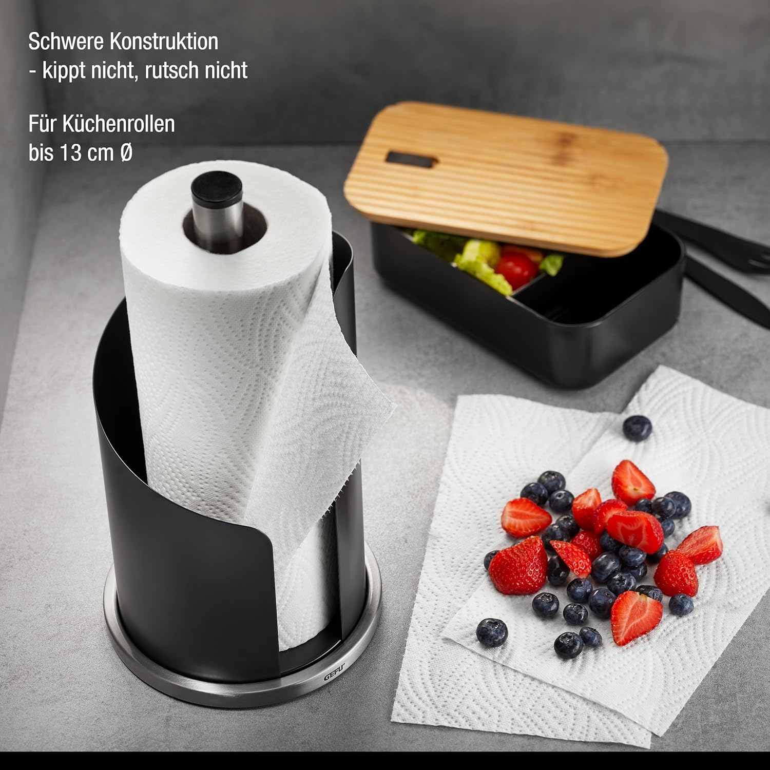 GEFU Curve Kitchen Roll Holder image number 1