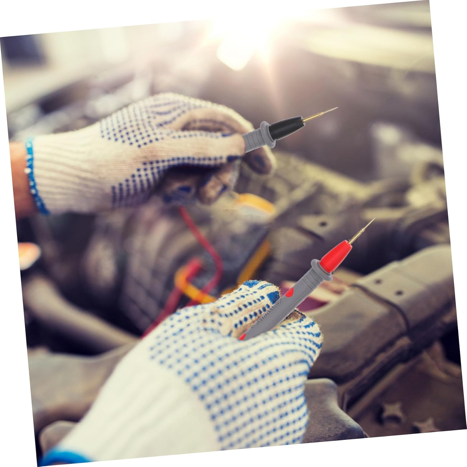 SOLUSTRE 2Pcs Banana Jack Test Probe Kit Multimeter Leads Replacement Probe Tips Automotive Repair Tool Volt Leads image number 3