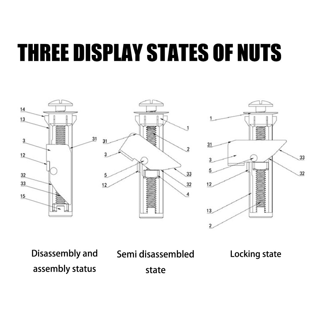 4Pcs Heavy Duty Toilet Seat Bolt Kit,Universal Toilet Seat Screw Replacement, Anti-Rust Toilet Seat Fastener & Hinges Kit for Easy Installation, Maintenance,Fits All Toilet Seats