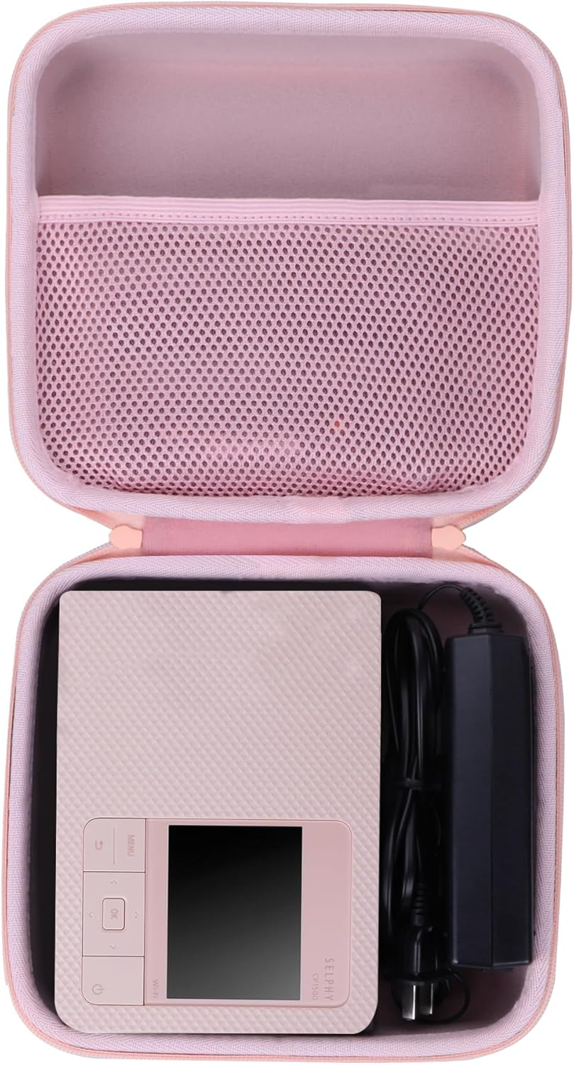 Lebakort Hard Case Compatible with Canon SELPHY CP1500 CP1300 CP1200 Compact Photo Printer (Off White Case)