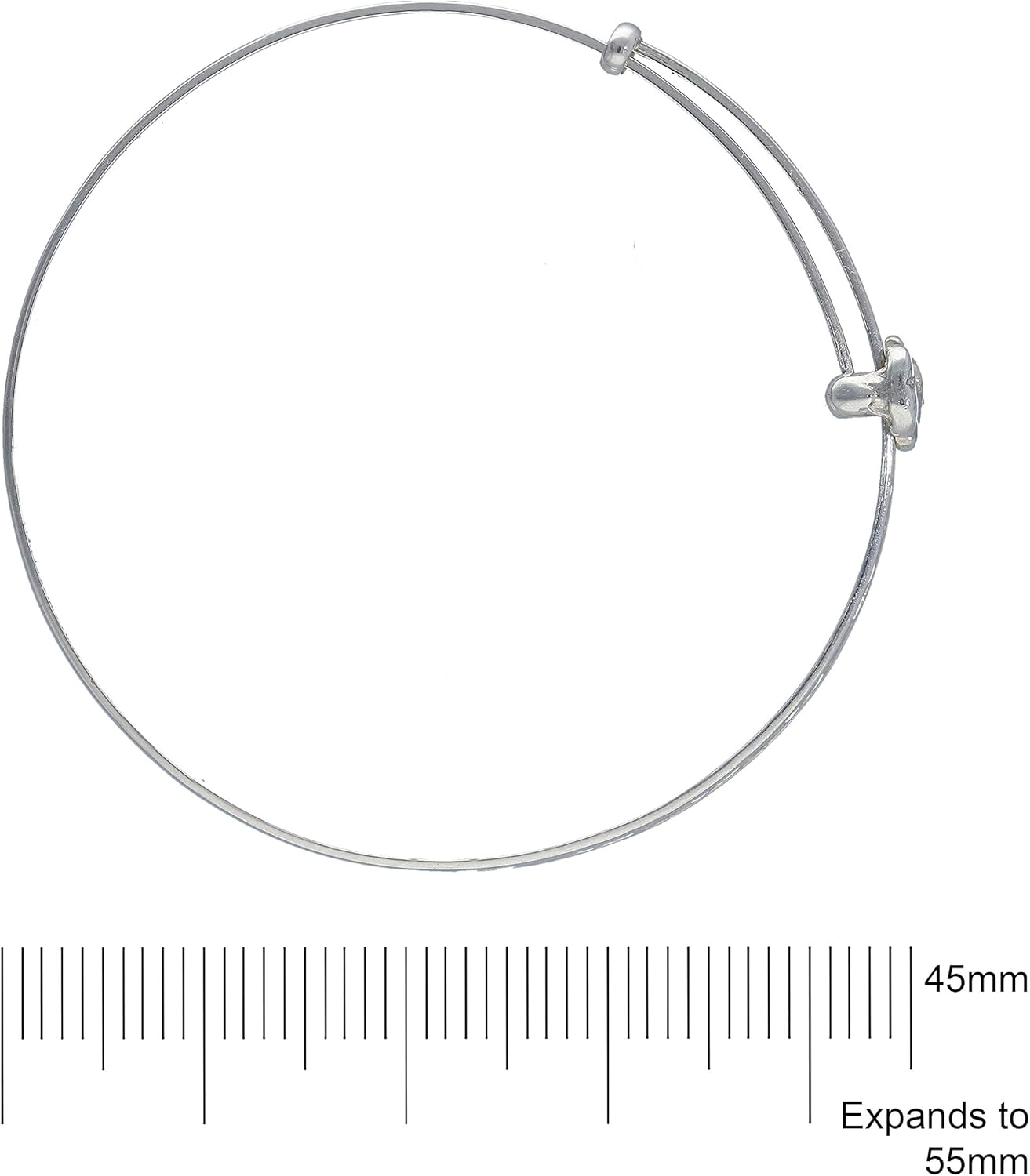 Children'S Bangle, 925 Sterling Silver Baby Bangle, Christening, Birthday Baby Shower, Expander Bracelet Gift, Baby Boy, Baby Girl 0-3Yrs, 40Mm to 50Mm, Sterling Silver Silver image number 4