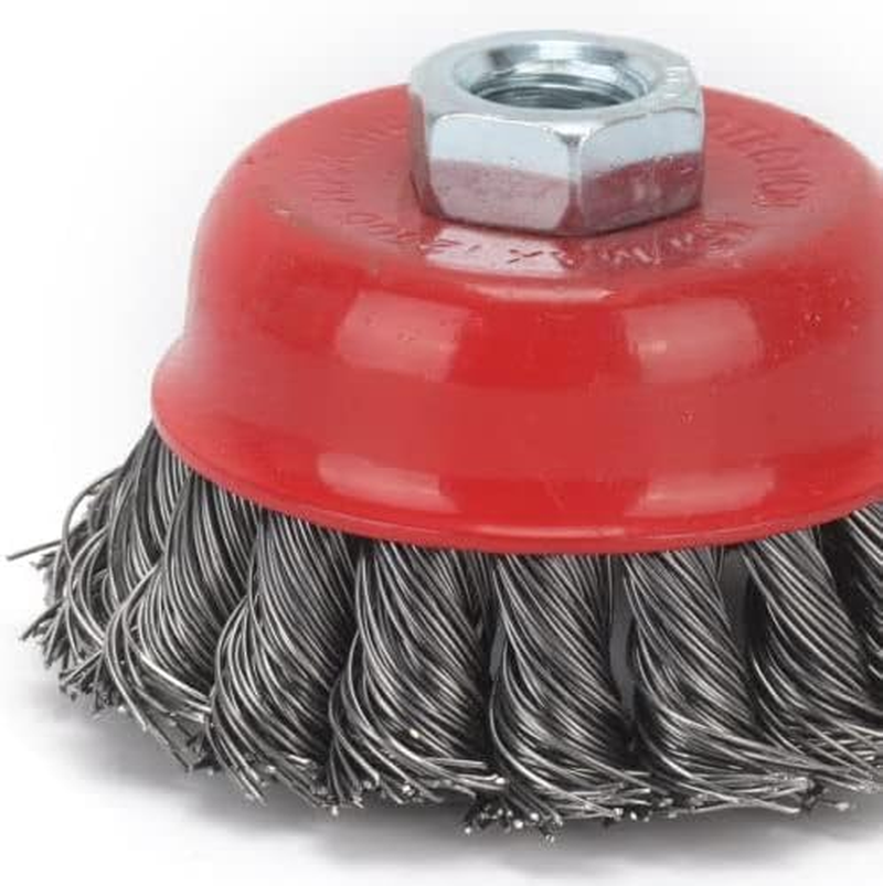 Youngly 8Pcs Wheel Disc Cup Brush Twist Knot Wire Set Kit for Angle Grinder M14 Crew image number 5