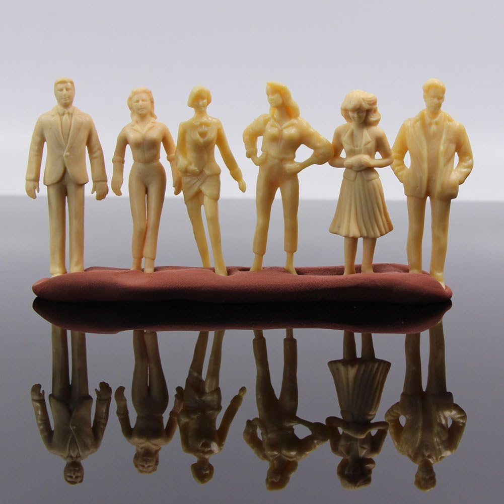 24Pcs Model Trains Architectural 1:25 Unpainted Figures G Scale Sitting and Standing Person Model Railway Layout New P2501B image number 5