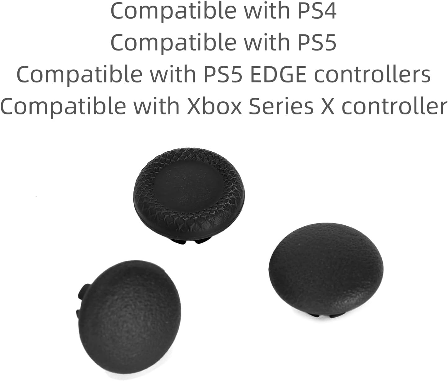 Ruimou 8Pcs Black Silicone Anti-Slip Game Controller Thumb Grip Cap and Base Compatible with Ps4/Compatible with Ps5/Compatible with Xbox X Series Etc - Black image number 6