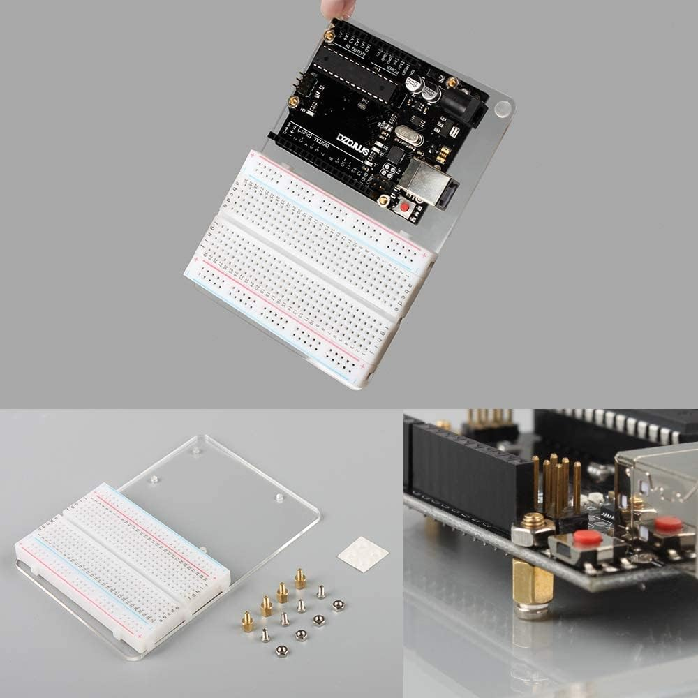 Smraza Ultimate UNO Project Starter Kit with Breadboard Holder,Dc Motor and Detailed Tutorial for Arduino Uno R3 Mega2560 Nano image number 4