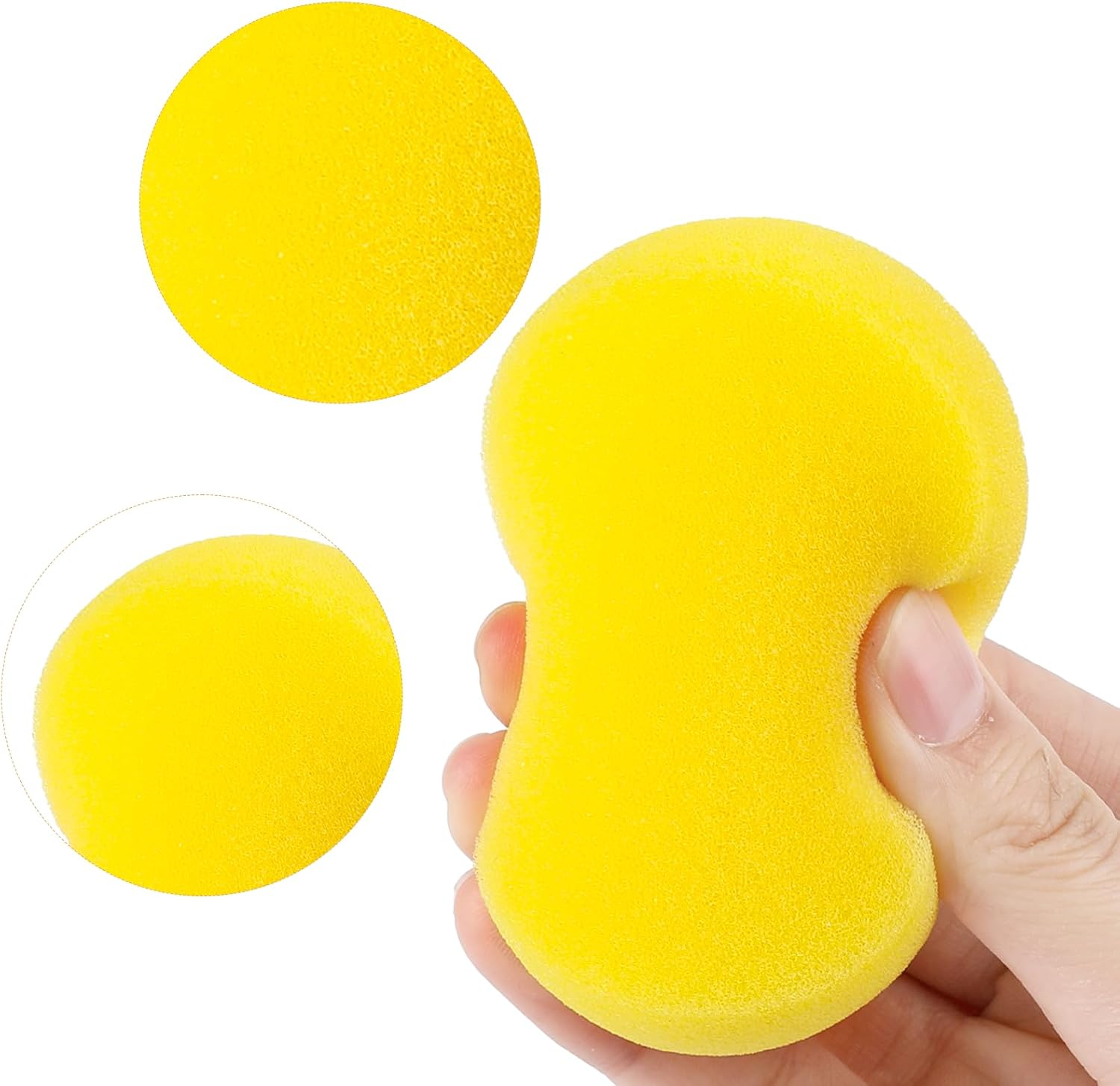 25 Pcs Pottery Sponges, round Painting Sponge 3Inch Yellow Artist Sponges Craft Clay Sponge Watercolor Sponges for Face Painting Pottery Ceramics Art Crafts image number 3