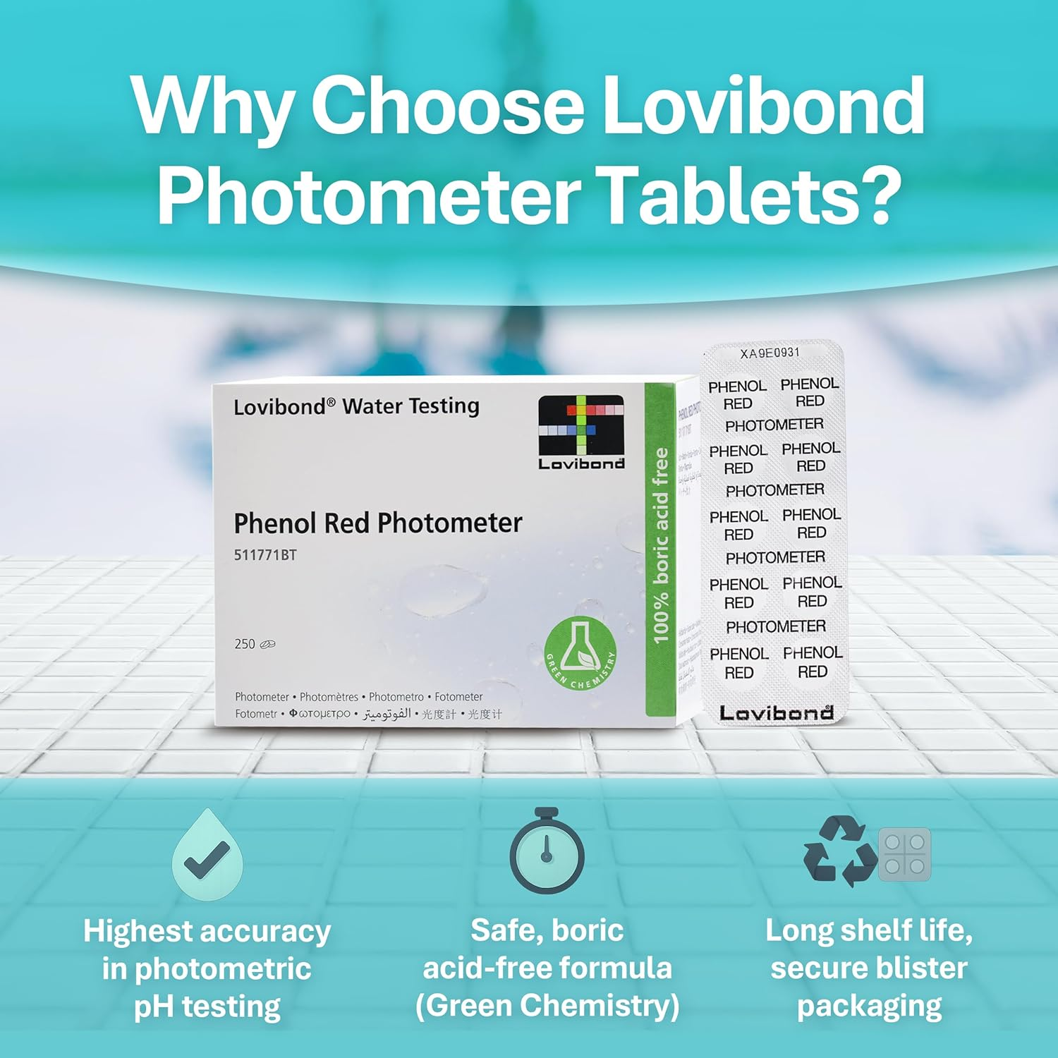 Lovibond Phenol Red Photometer 250 Ph Tablets