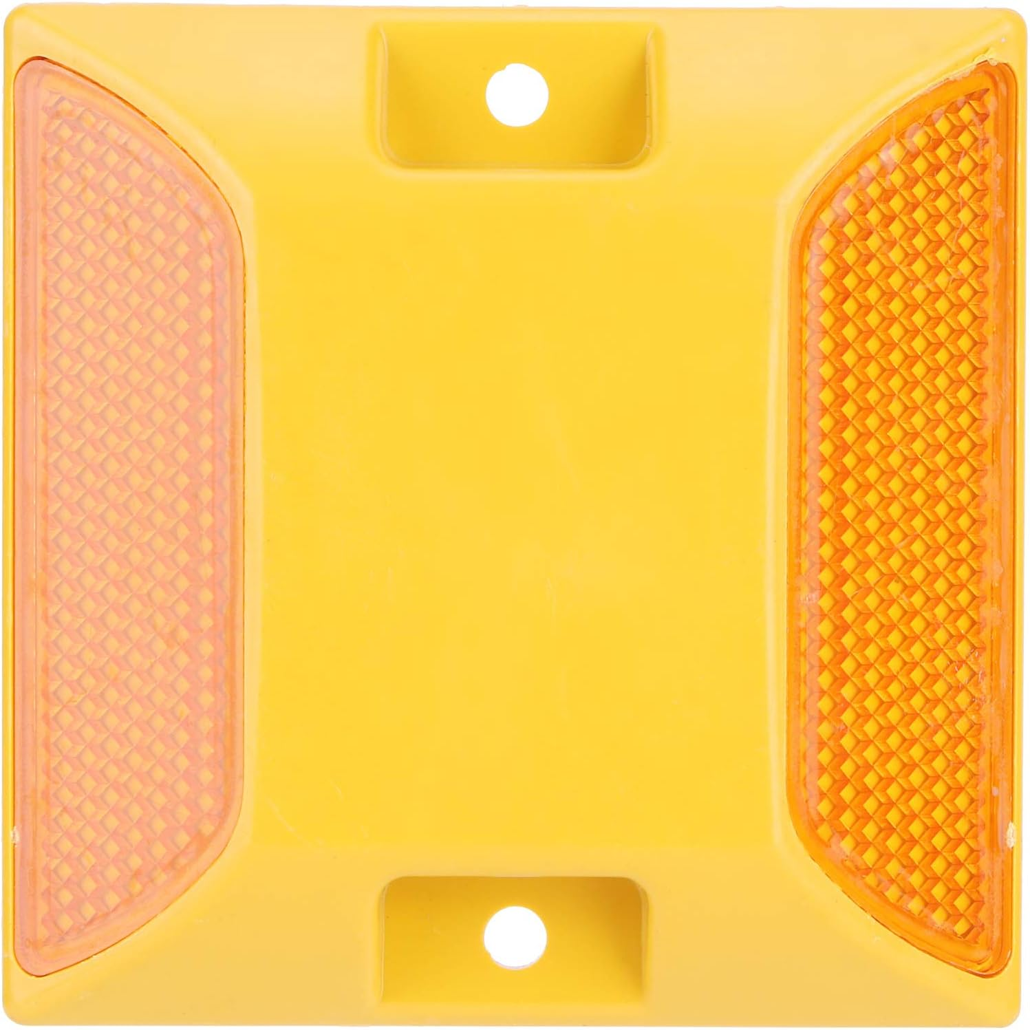 Reflective Road Marker 6PCS Double Yellow Plastic Road Reflectors Street Pavement Driveway Stud Markers Reflective Rewritten image number 3
