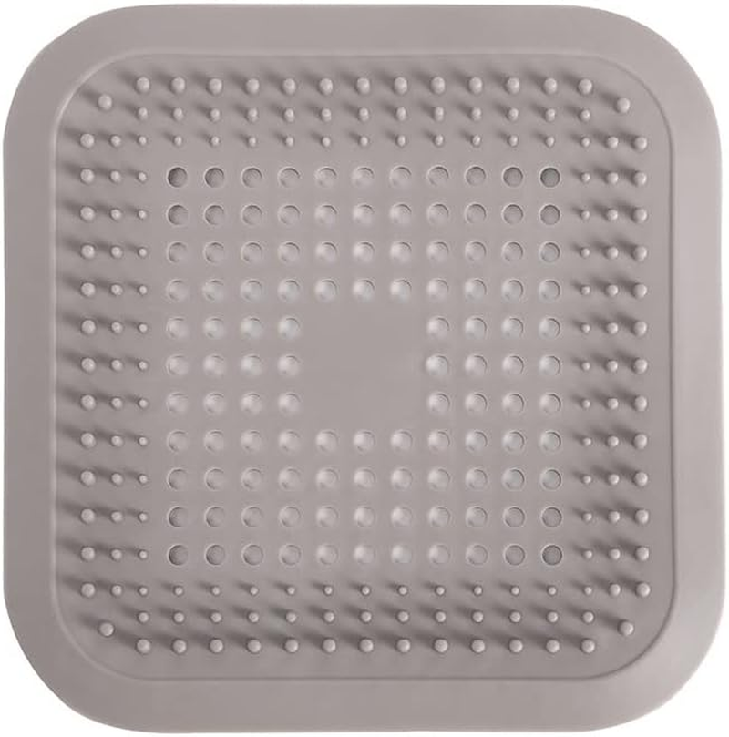 2 Pcs Shower Drain Strainer Hair Catcher Silicone Filter Cover Protector for Stainless Metal Strainer Bathtub Stopper for Bathroom Kitchen Floor Drain (Grey) image number 4