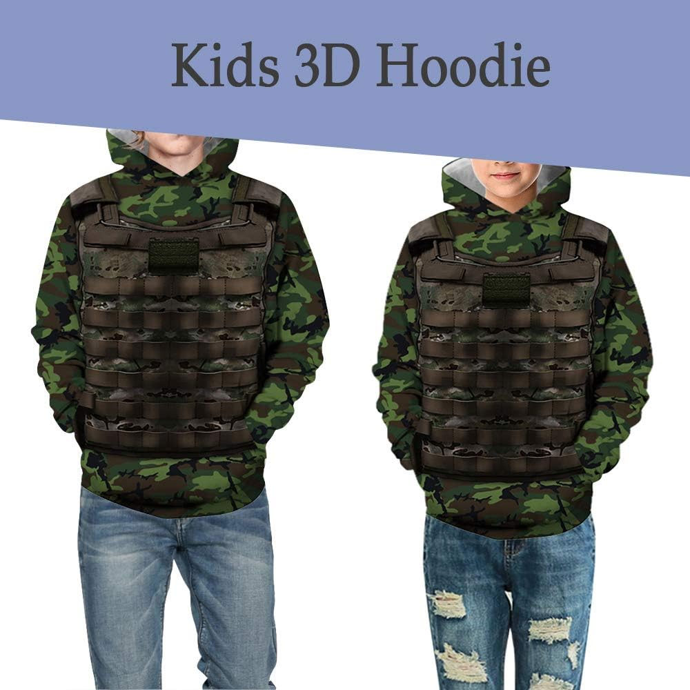 Morbuy 3D Galaxy Animal Print Unisex Hoodies for Boys Girls Kids Casual Sports Pullover Tops image number 4