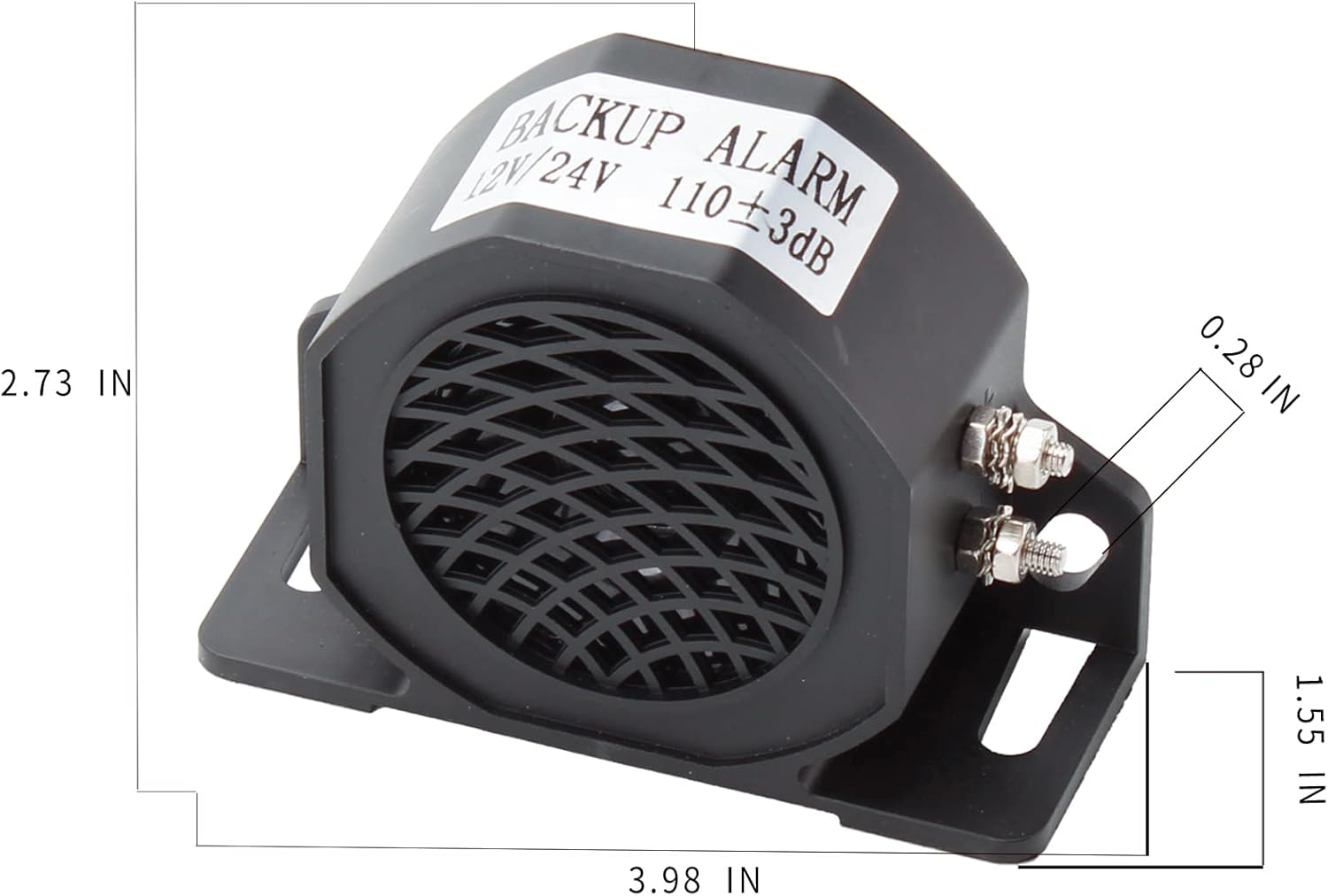 FARBIN Truck Back-Up Alarm 105Db 12V/48V Car Reverse Horn BIBI Buzzer Warning Alarm Siren Waterproof Industrial Heavy-Duty Backup Warning (Alarm Reversing Horn) image number 4