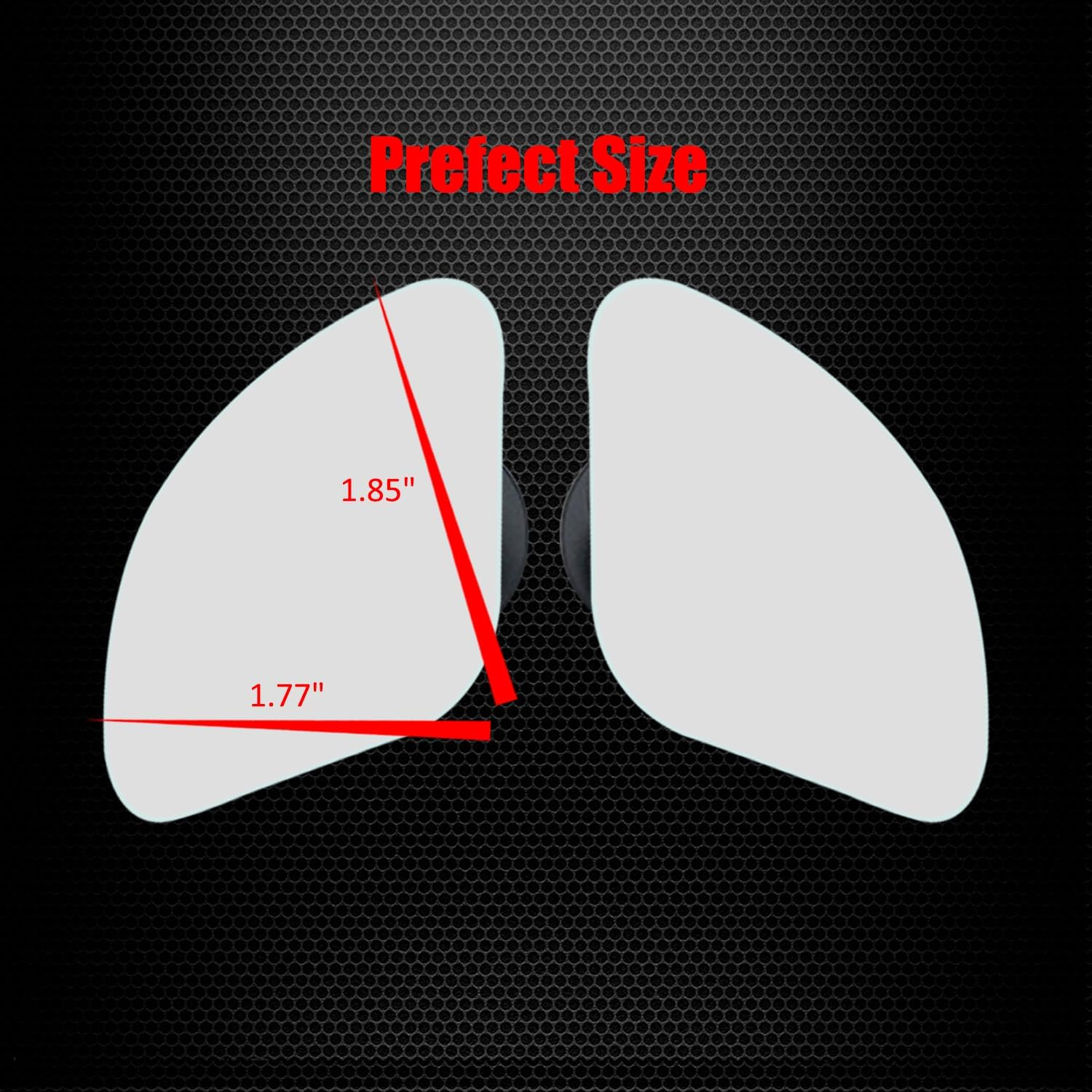 Ampper Blind Spot Mirror, Frameless HD Glass Convex Wide Angle Stick on Rearview Blindspot Mirror for Car Side Mirror Blind Spot (Fan, Small, Pack of 2) image number 3