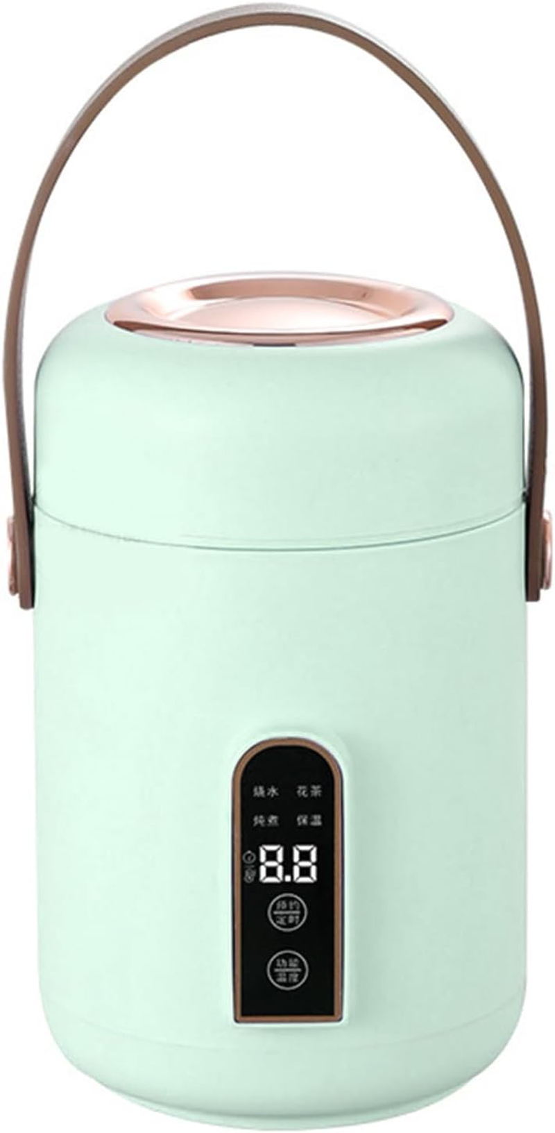 Mini Rice Cooker, Efficient Heating Portable Insulated Safe Multifunction Easy to Use Electric Stewpot for Home for Office (Purple)