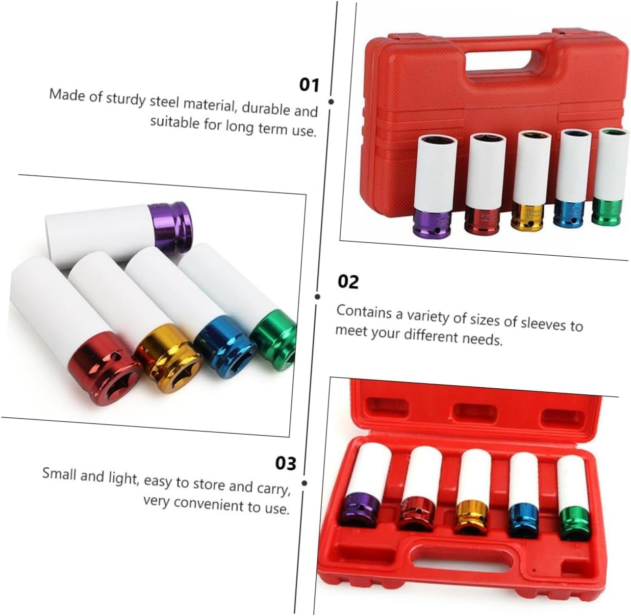 FUNOMOCYA 5Pcs Car Tire Screw Sleeve Tire Protection Sleeve for Automotive Tyres Wheels Accessories image number 5