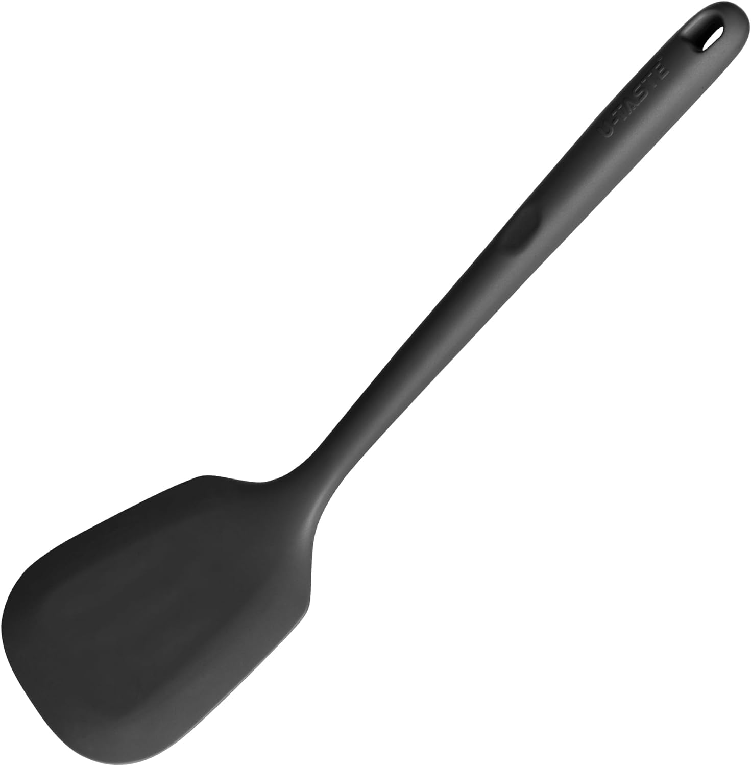 U-Taste 9.5Cm Wide Slotted Turner - 315℃ Heat Resistant 34Cm Non-Stick Food Grade Silicone Cooking Egg Spatula, Flexible and Stiff Seamless Rubber Kitchen Utensil for Pancake, Steak (Midnight Blue)