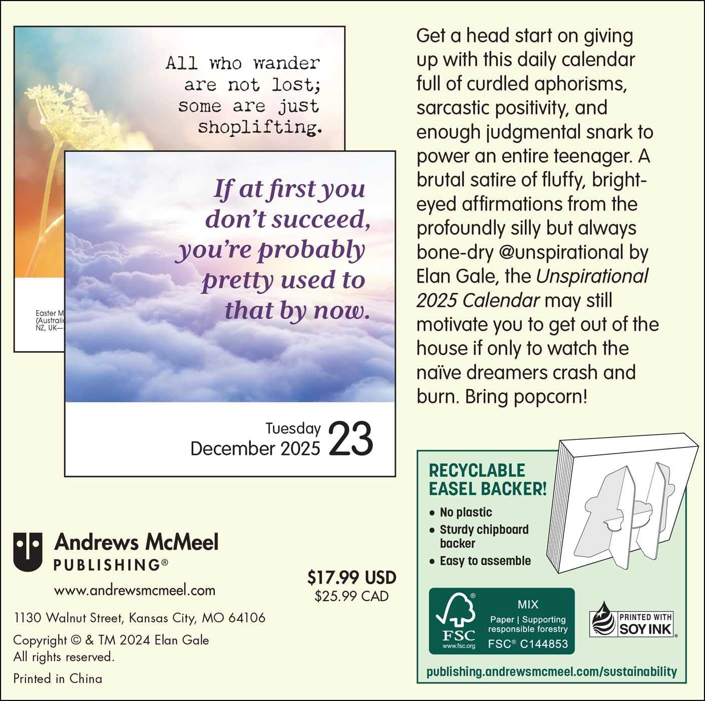 Unspirational 2025 Day-To-Day Calendar: All I Want to Do Is Sleep and Pet Dogs image number 1