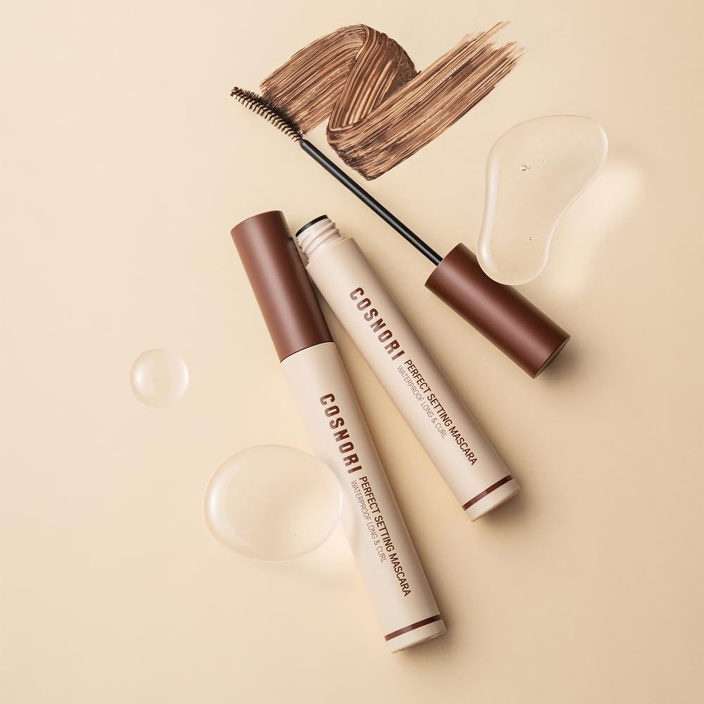 COSNORI Perfect Waterproof Mascara Long&Curl 02 Cozy Brown &ndash; Long-Lasting Smudge - Brown Mascara - Korea Waterproof Mascara, Long Lash, Strong Fixing, Silk Amino Acids - 0.23Fl Oz (7Ml) image number 2