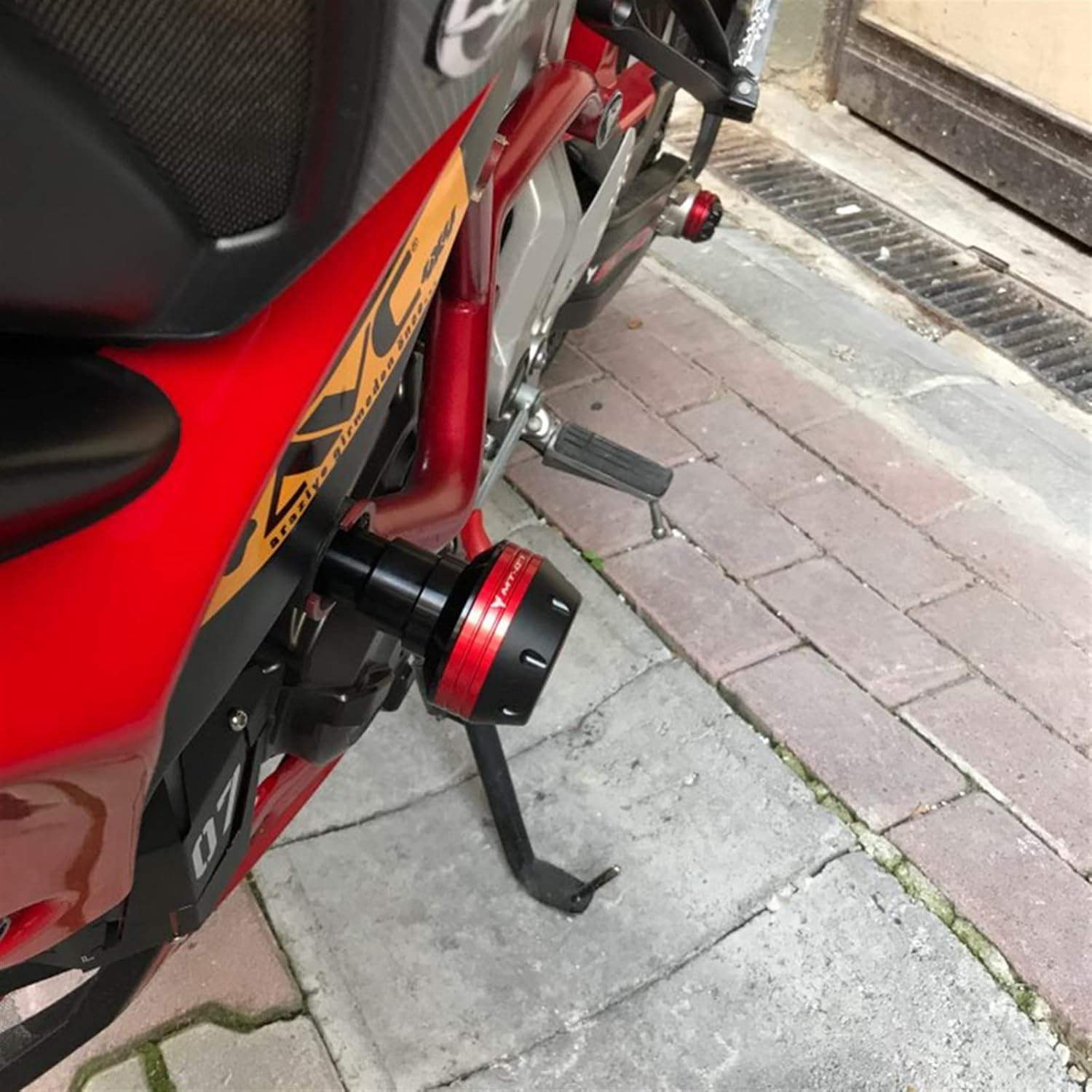 Motorbike Frame Sliders for Yamaha Tracer9 Tracer 9 Gt 9GT 2021 2022 Motorcycle Accessories Frame Slider Crash Falling Protection with LOGO Tracer9Gt (Color : Red)