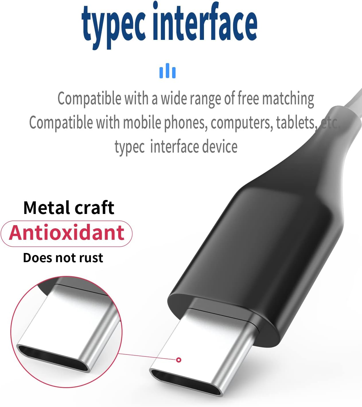 USB C Headphone Wired with Microphone Type(2Pack) Compatible for Samsung Galaxy S23 S22 Ultra Note10 for Earphone Kid School in Earbud Chromebook Computer Headset image number 3