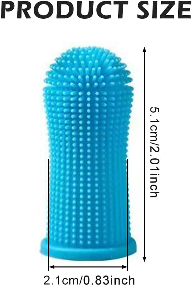 4 PCS Pet Toothbrush Kit, Taicols 360&ordm; Pet Fingerbrush, Finger Teeth Brush, Full Surround Bristles for Easy Teeth Cleaning, Dental Care Tool for Puppies, Cats and Small Pets image number 6