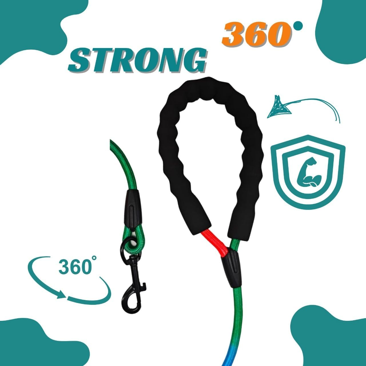 Petavee Dog Training Leash, Long Dog Training Leash with Training Clicker, Reflective Dog Leash, Extra Long Leashes of 5M 10M (15Ft 30Ft), Multicolor Leads for Small Medium Large Dogs 30Ft(10 Meter) image number 3