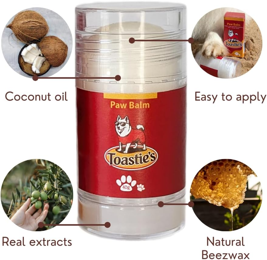 TOASTIE&rsquo;S Dog Paw Balm for Summer | Natural Moisturiser for Dry, Cracked Paws | Protects from Hot Footpaths, Sun & Heat | Lick-Safe & Non-Greasy image number 2