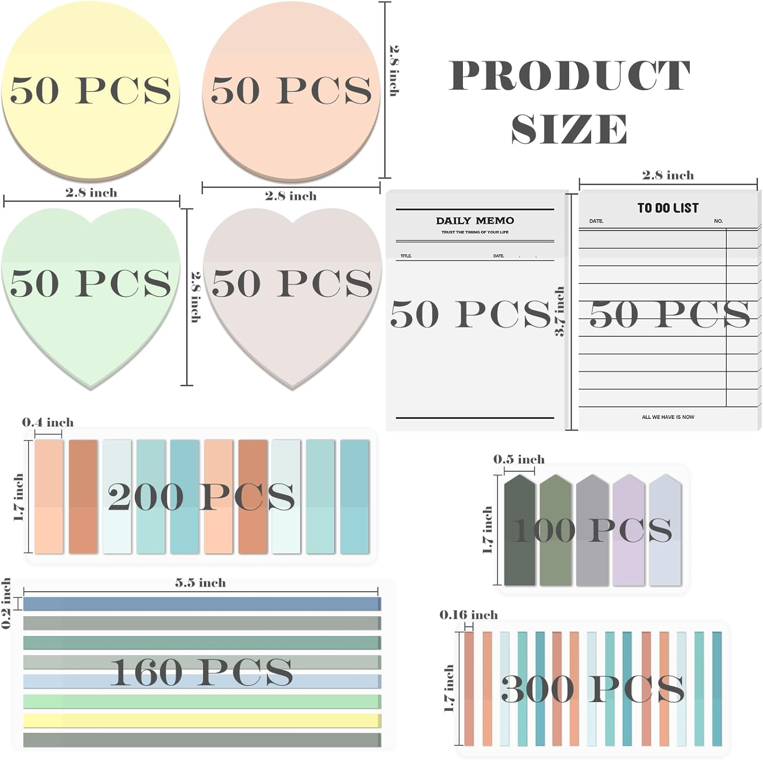 BAYTORY 1060 Sheets Transparent Sticky Tabs, Clear Sticky Notes Markers Index Tabs, Tape Flags for Book Annotation, Aesthetic School Stationary Supplies, Planner Accessories image number 4