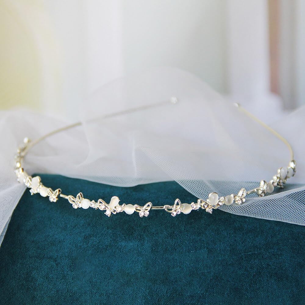 Kytpyi Rhinestone Headband, Bridal Hair Accessories, 3PCS Headband for Short Hair Long Hair, Women Girls Bridesmaid Bride Simple Elegant Tiara for Wedding Party Birthday Celebration Etc image number 3