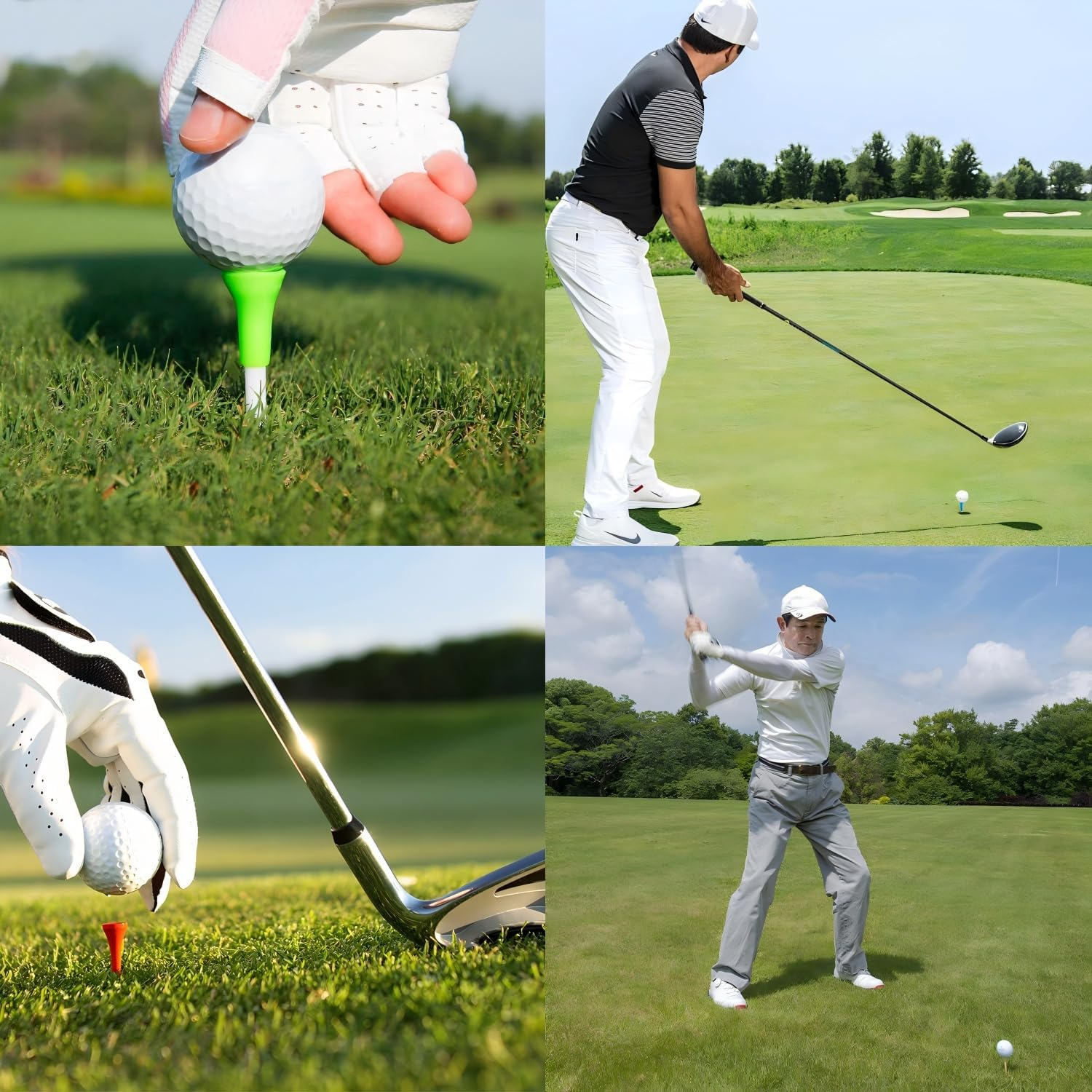 50 Pcs Durable Rubber Cushion Top Golf Tees, (3-1/4, 83Mm) Premium Plastic Golf Tees, Excellent Durability and Stability Tees, Mixed Colors, Golf Training Accessories, Golfer or Family image number 2