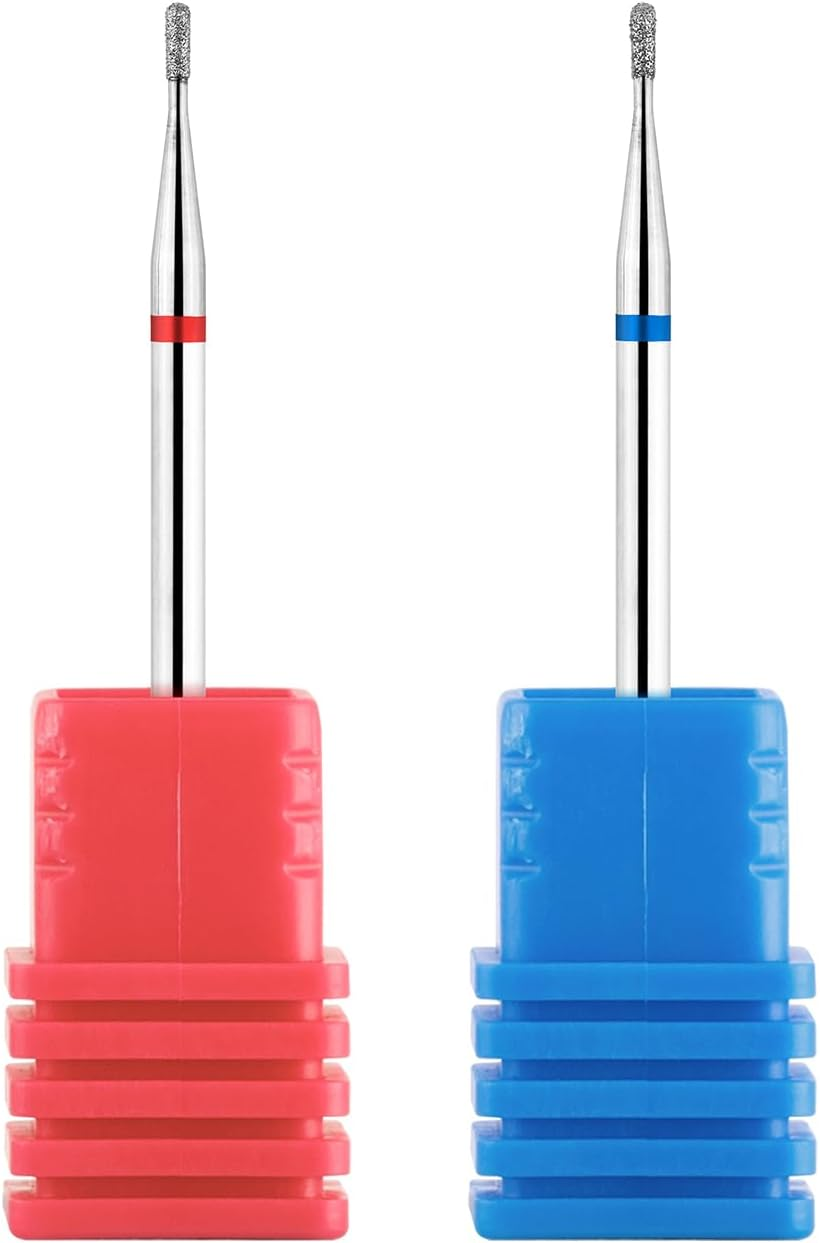 Acycoin2A 2Pcs round Tapered Cuticle Clean Nail Drill Bit (I) image number 1