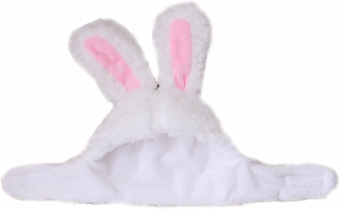 LERTREE Pet Bunny Ears Hat, Plush Rabbit Cosplay Headdress for Puppy Cat Easter Party Headwear image number 3