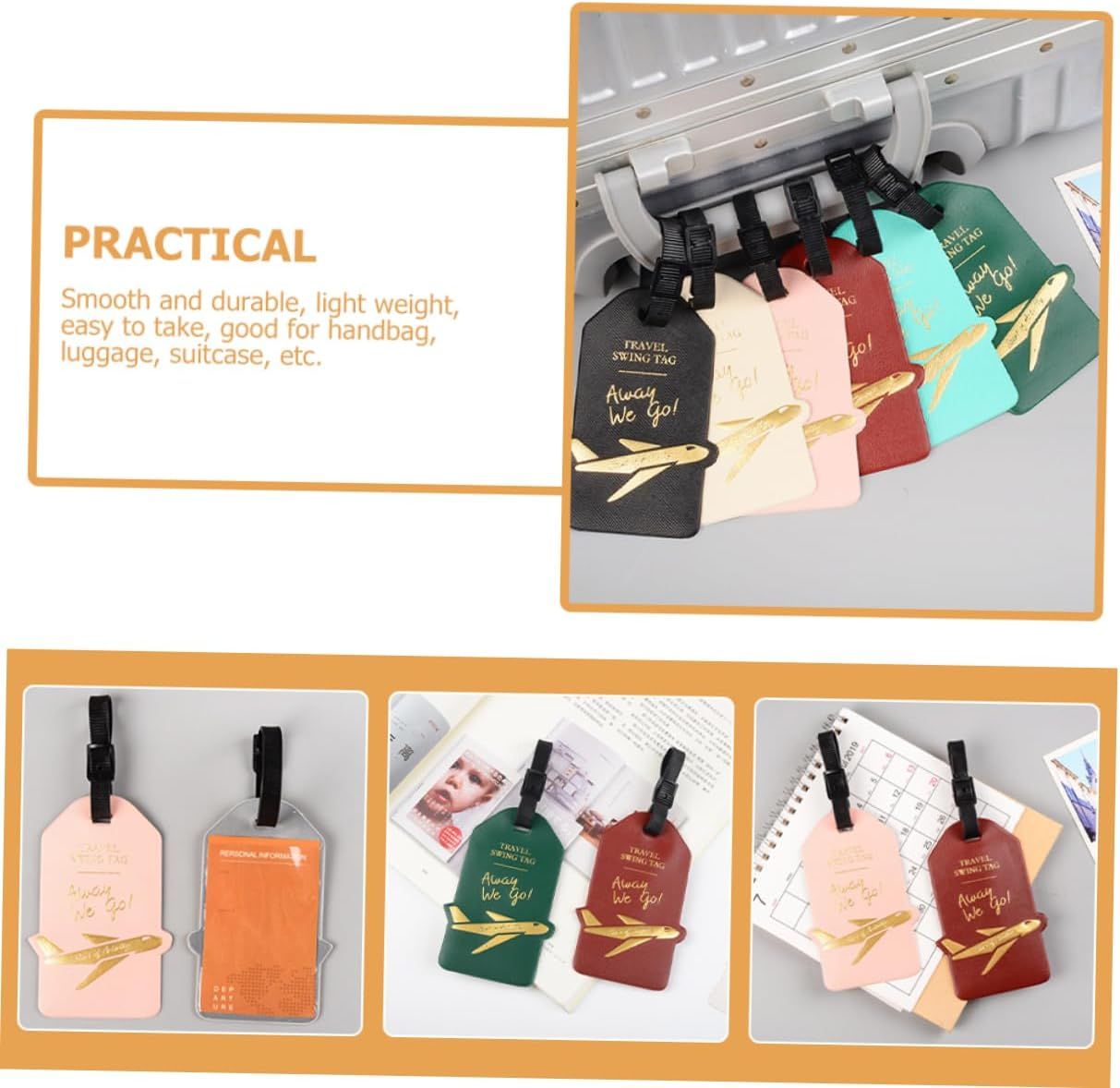 SOESFOUFU Travel Suitcase Tag Luggage Id Labels Baggage Tag for Easy Identification Random Color image number 1